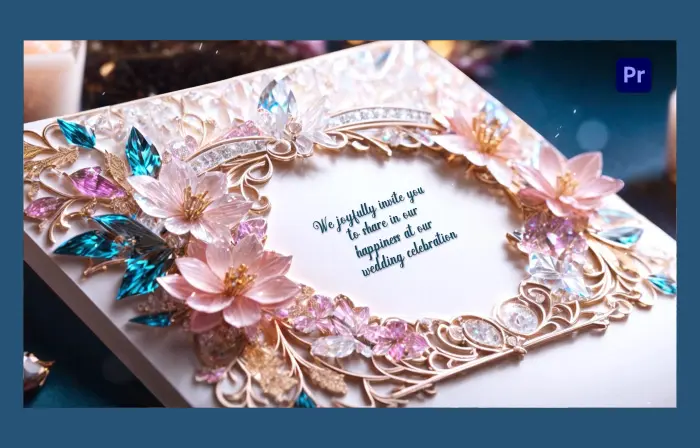 Sparkling 3D Crystal Wedding Invitation Slideshow